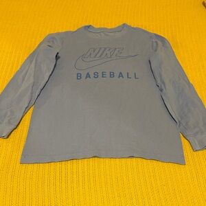 Nike Long Sleeve Baseball Tee - Light Blue